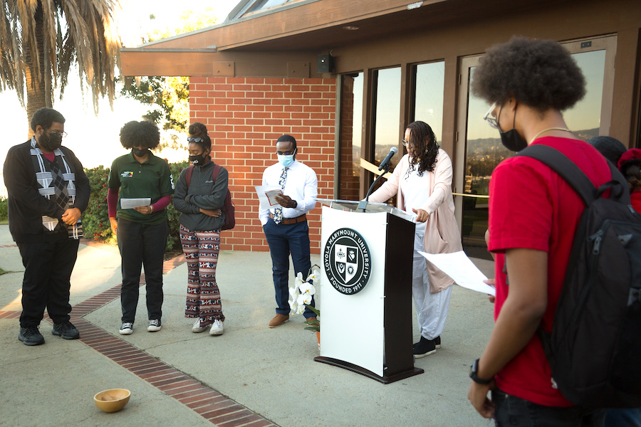 Opening ceremony at the Black Student Space at LMU